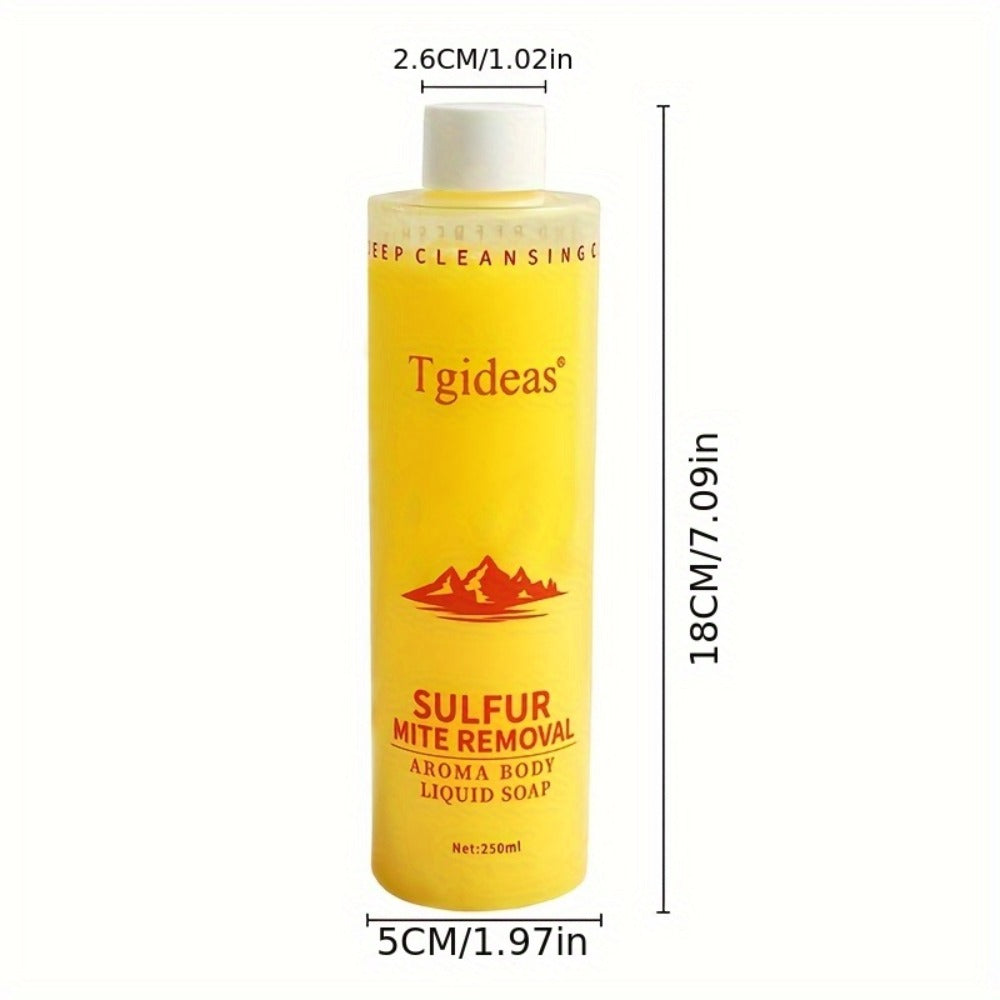 Sulfur Shampoo & Body Wash 2-in-1 Set — Scented Sulfur Soap Cleansing Liquid for Gentle Daily Scalp Purifying & Full Body Cleansing