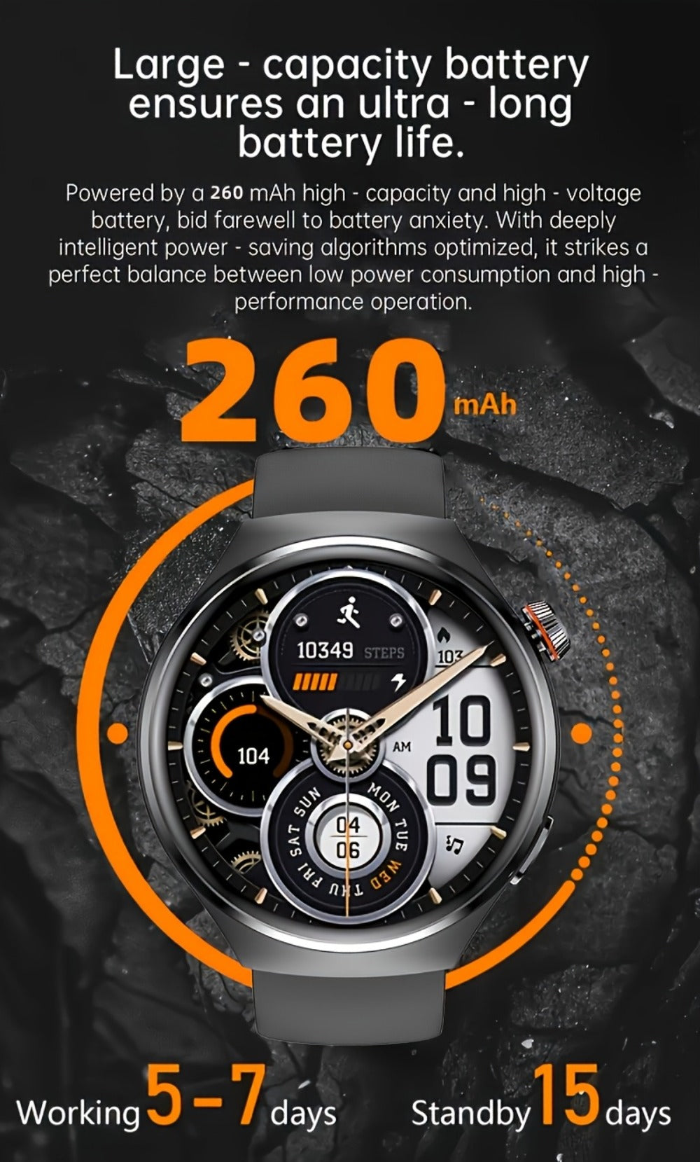 Smart Watch Hexagonal-Bezel 1.83-Inch Display with Wireless Calling, Custom Faces and Four Styles