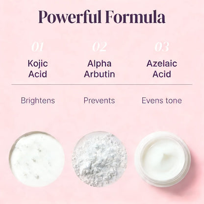 Kojic Acid-Labeled Face Cream with Vitamin C, Arbutin and Niacinamide in Single Checkout Option