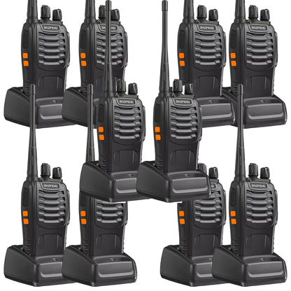 Baofeng UHF Walkie Talkies 16CH 5W – 2/4/6/8/10/12 Pack Two-Way Radios, USB Rechargeable 1500mAh Battery, LCD Display, Hi-Fi Sound, for Outdoor Sports, Hiking, Camping & Emergency Communication