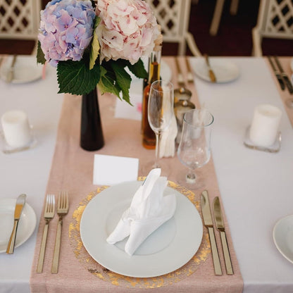 Round Golden Foil Placemats in 50- or 100-Piece Sets with 11-Inch Mesh Design for Party Tables