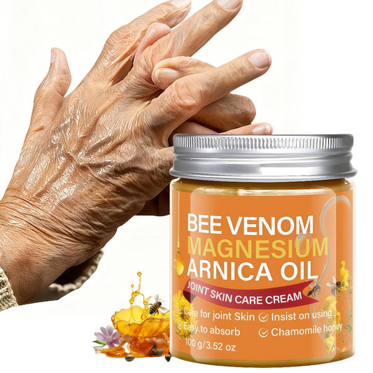 Body Cream 100g Jar with Bee Venom, Magnesium, Arnica Oil, Chamomile and Honey for Massage Use