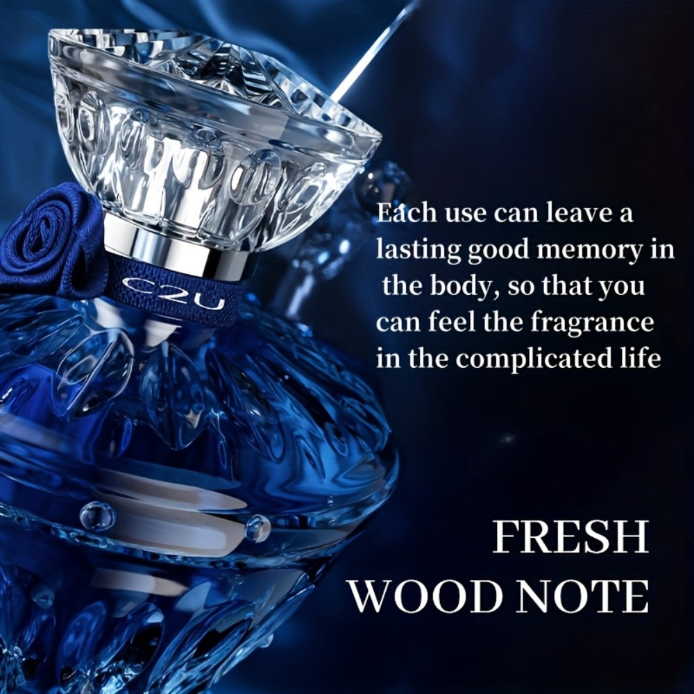 Eau de Parfum for Men Long Lasting Woody Masculine Cologne Spray 75ml - Cedar Sandalwood Amber Scent Alcohol-Based Fragrance Formaldehyde-Free Gift for Him