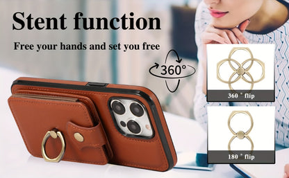 Phone Case RFID-Blocking Wallet with 2–3 Card Holder, Fold-Out Kickstand and Magnetic Charging for Select iPhones