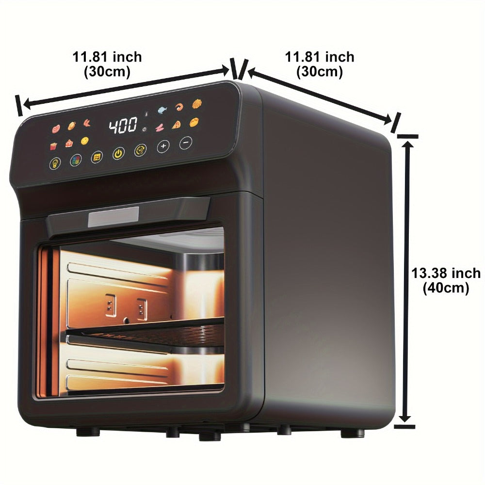 12Qt Air Fryer Convection Oven with Viewing Window, Touchscreen Panel, 12 Function Icons and Two Colors