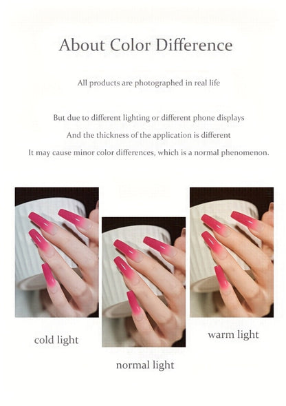 Gel Nail Polish MORDDA Nine-Color Rainbow Grid Set for Gradient and Ombre Manicure Art in One Compact Case