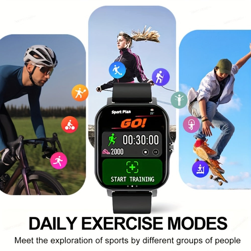 Unisex GPS Smartwatch 1.83" Full Touch – Wireless Calling, Music Playback, Remote Camera Control, Multi-Sport Fitness Tracker, Message Alerts, Pink Silver Gold – Android & iPhone Gift Watch