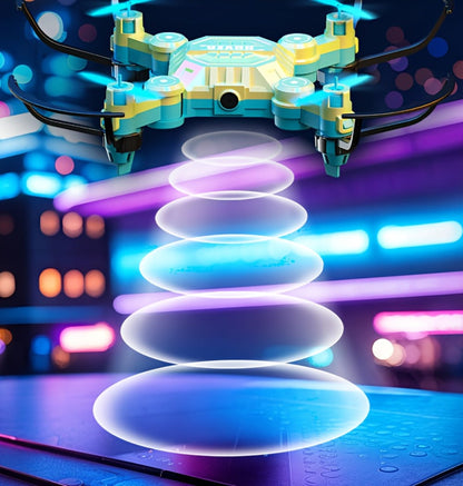 Watch-Controlled Mini RC Drone with Two Rechargeable Batteries in Blue, Green or Black for Indoor Flight