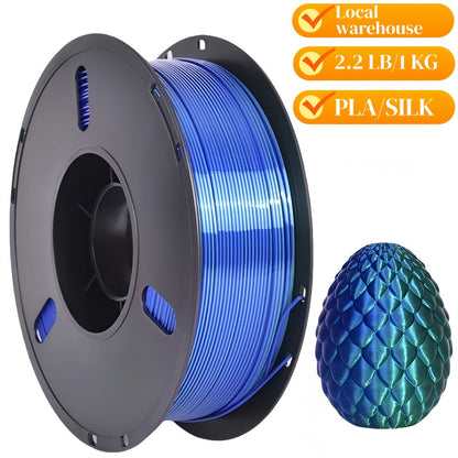 High Gloss PLA Filament 1.75mm 1kg Low Warping – Black White Dual Tri Rainbow Multicolor 3D Printer Filament ±0.02mm | Shiny PLA Spool for Creality Ender 3 5 Neo Bambu Lab Prusa FDM Printers