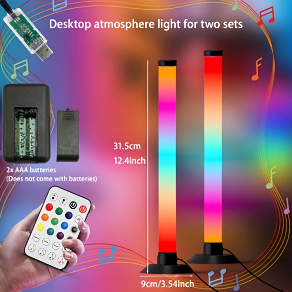 TV Backlight LED Strip 2 Pack RGB IC 16 Million Colors Music Sync App Control - 8 Dynamic Modes USB Powered No Hub Required for Gaming PC Laptop Desktop Monitor Bias Lighting Bedroom Decor