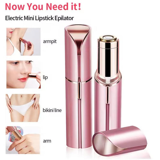 Painless Electric Facial Epilator for Women — Face & Body Hair Remover for Upper Lip Chin Cheeks Peach Fuzz, Portable Compact Electric Shaver Grooming Tool, Waxing Threading Alternative for Women