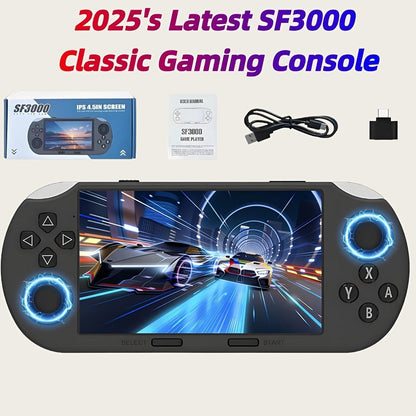 Handheld Game Console with Open-Source Linux System, IPS HD Screen, Dual Analog Joysticks & USB-C Charging – Retro Portable Gaming Handheld for Kids & Adults, Plug and Play Emulator Game Player