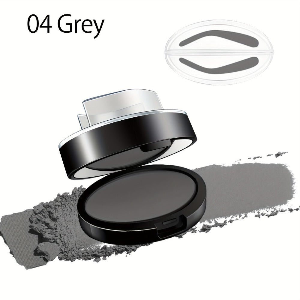 Waterproof Eyebrow Stamp Powder Kit Natural Arched Brow Shaping Long-Lasting Makeup for Women – Beginner Friendly Works on Dry & Oily Skin – Grey, Light Brown, Dark Brown Shades
