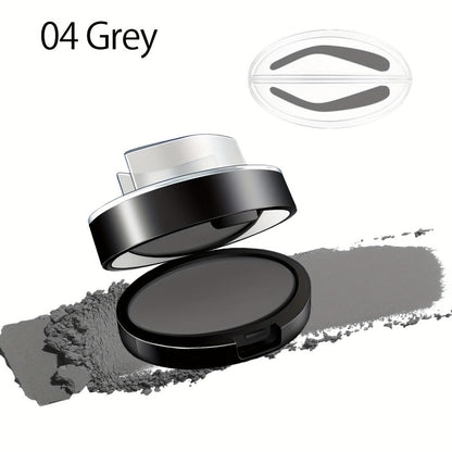 Waterproof Eyebrow Stamp Powder Kit Natural Arched Brow Shaping Long-Lasting Makeup for Women – Beginner Friendly Works on Dry & Oily Skin – Grey, Light Brown, Dark Brown Shades