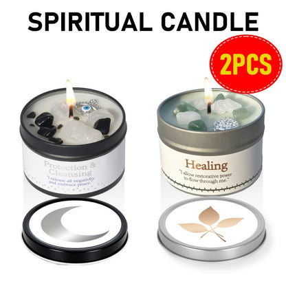 3oz Decorative Tin Candle or Two-Piece Crystal and Guidance Card Set with Multiple Label Pairings