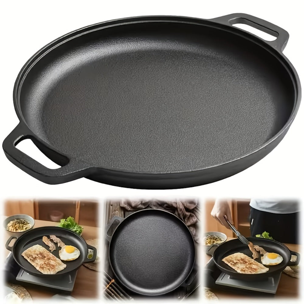 28cm Cast Iron Skillet Bundle with Barbecue Tongs and Optional 304 Stainless Steel Box in 2- or 3-Piece Sets