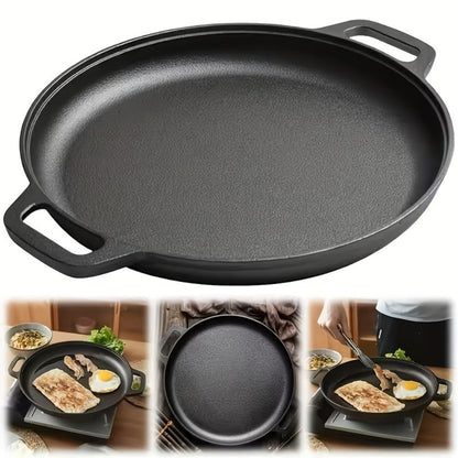 28cm Cast Iron Skillet Bundle with Barbecue Tongs and Optional 304 Stainless Steel Box in 2- or 3-Piece Sets