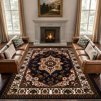 Large Area Rug for Living Room Bedroom – Soft Fluffy Persian Bohemian Style Floor Mat, Anti-Slip Backing, Machine Washable, Vintage Carpet for Modern & Traditional Decor, Multiple Sizes