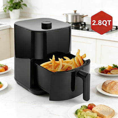 Air Fryer with LED Touchscreen, Viewing Window, Eight Preset Icons and 2.8Qt or 6Qt Black Capacity Options