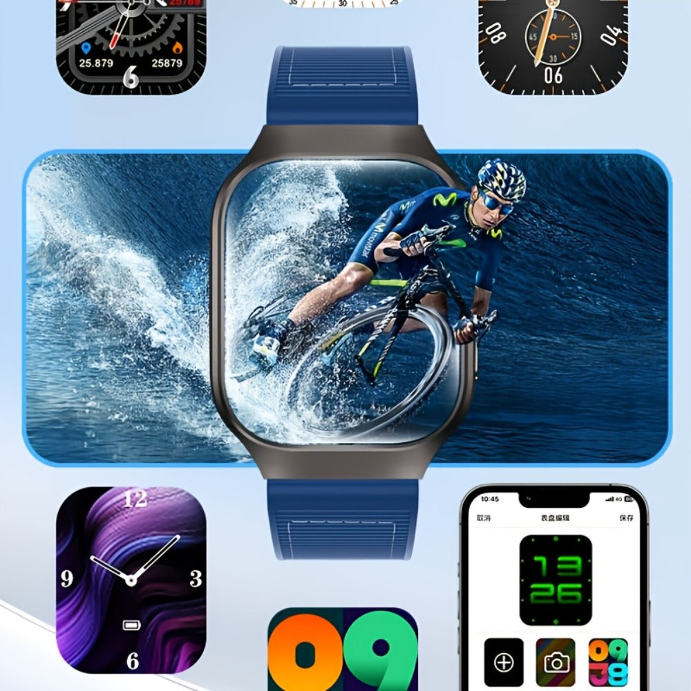 Smartwatch 1.96 Inch Curved HD Display with Bluetooth 5.2 Calling and Fitness Readouts in Three Colors