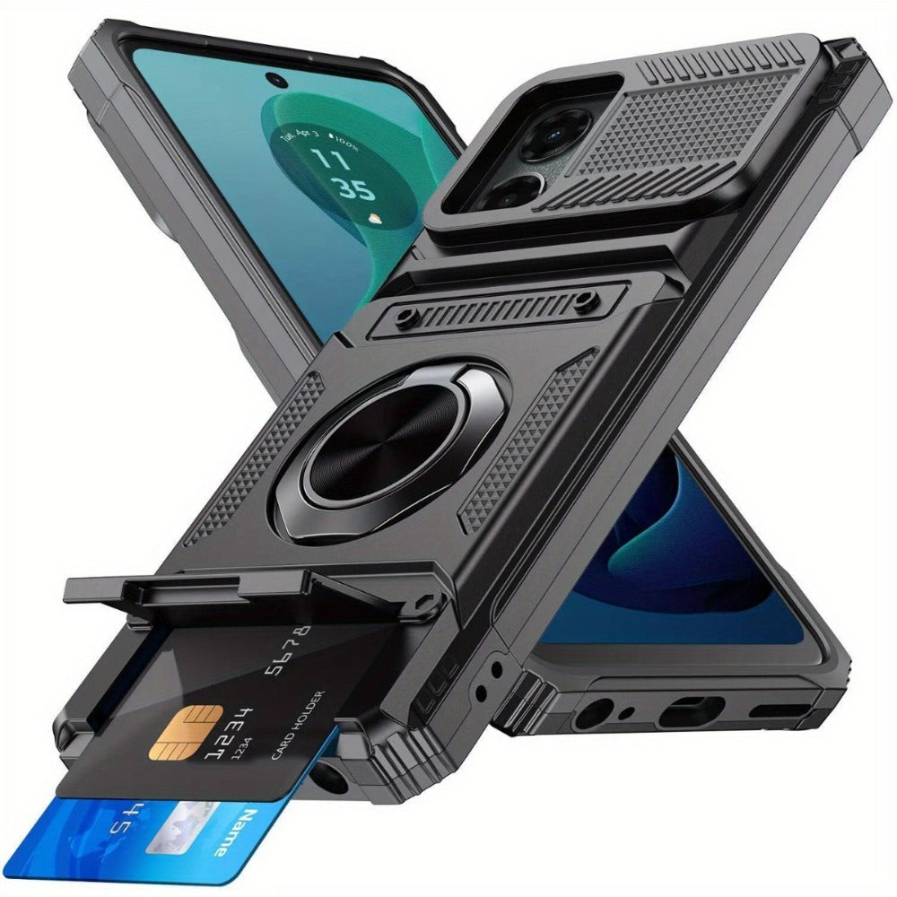 Magnetic Metal Kickstand Moto G 5G 2025 2026 Case Shockproof Drop Protection Slim Protective Phone Cover for Motorola Moto G 5G 2025 Moto G 5G 2026 Moto G Play 2026 6.7 Inch – Hands-Free Stand