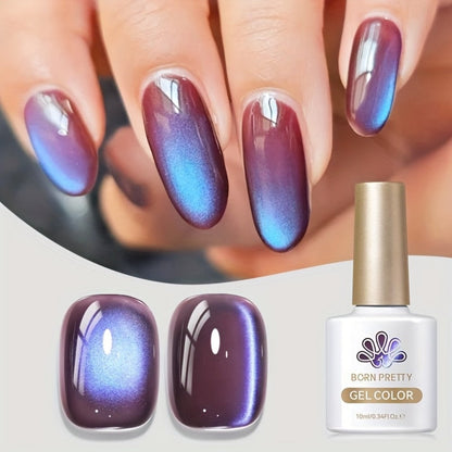 Four-Piece 10ml Cat Eye Gel Polish Set with MY46, MY125, MY145 and MY268 Purple Jelly Glass Colors