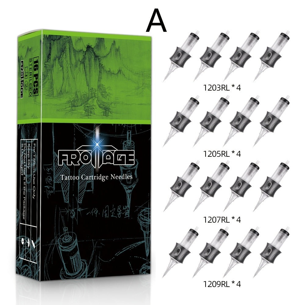 Tattoo Cartridge Needles 16pcs Froinage Mixed Models High Transparency Tips Secure Assembly Adjustable Threading Sterile Disposable for Tattoo Pen Machine Beginners Artists PMU