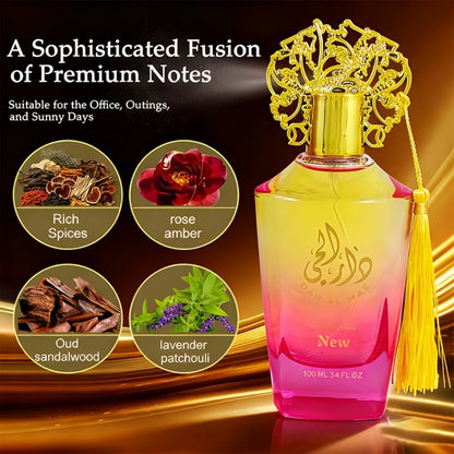 Arabic Perfume for Women 3.4 oz - Luxury Middle Eastern Eau de Parfum Spray, Long-Lasting Fruity Oriental Fragrance, Arabic Name Design, Ideal Gift for Valentine's Day, Christmas & Celebrations
