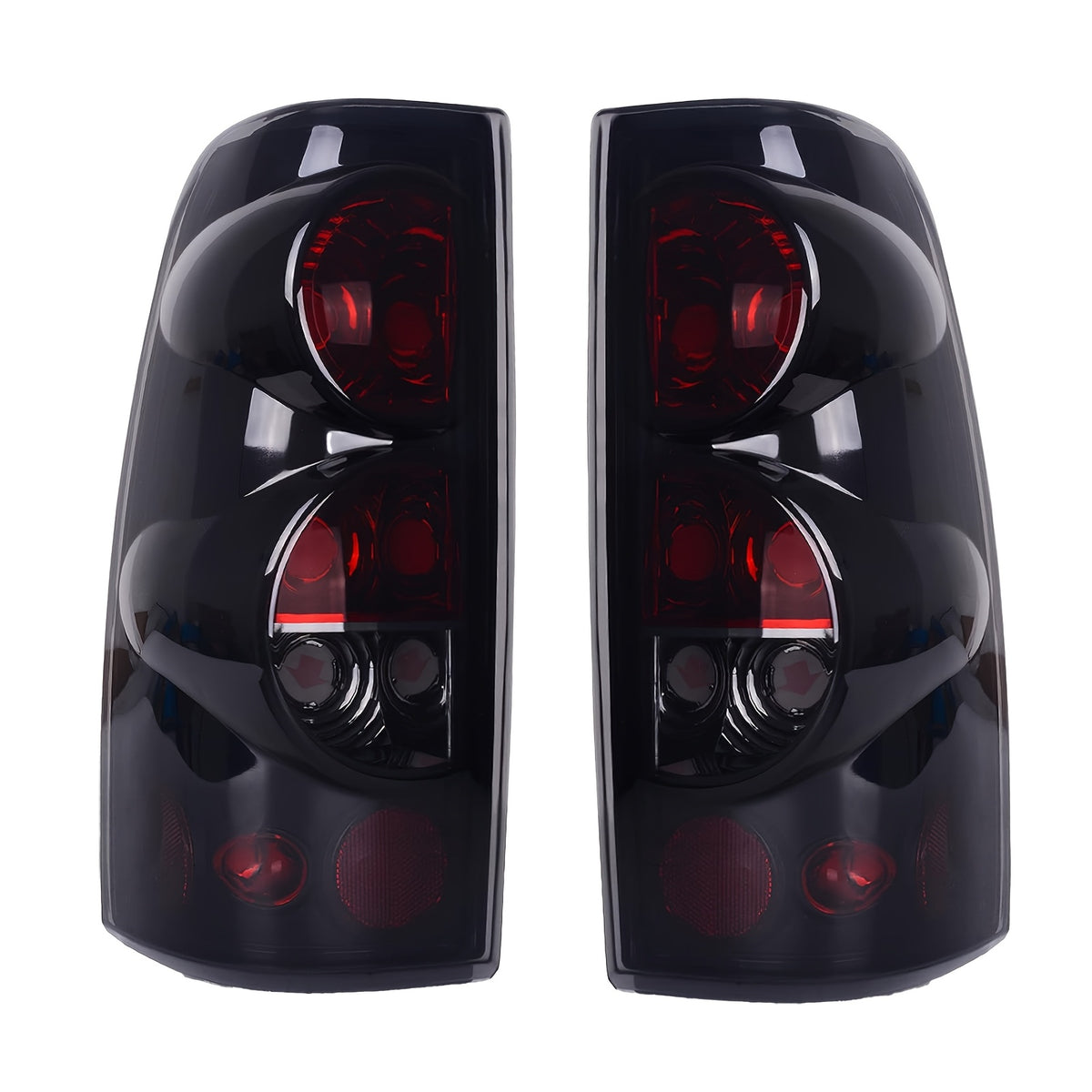 Tail Lights for Chevy Silverado 1500 2500 3500 1999-2006 & GMC Sierra 1999-2003 – Direct Replacement Pair | Black Housing | Smoked Gray / Red / Smoked Lens Options