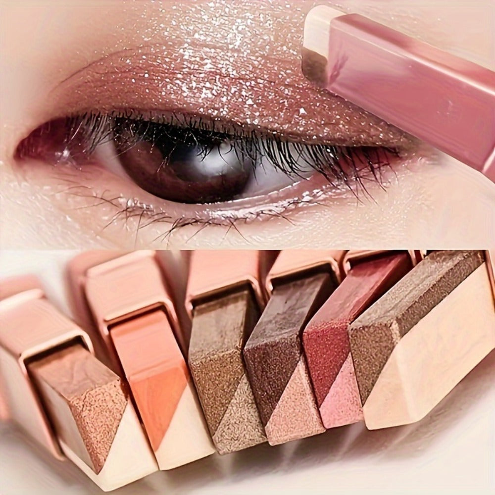 Dual-Color Eyeshadow Stick Set 6pcs Waterproof Smudge-Proof — Highly Pigmented Twist-Up Eye Shadow Pencil Kit, No Brush Needed Easy Blending Matte & Shimmer Eye Makeup for Women & Girls