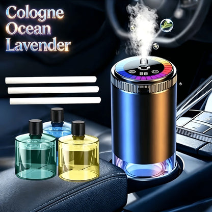 Car Air Freshener Starry-Light Rechargeable Diffuser with 11 One- and Three-Bottle Fragrance Bundle Options