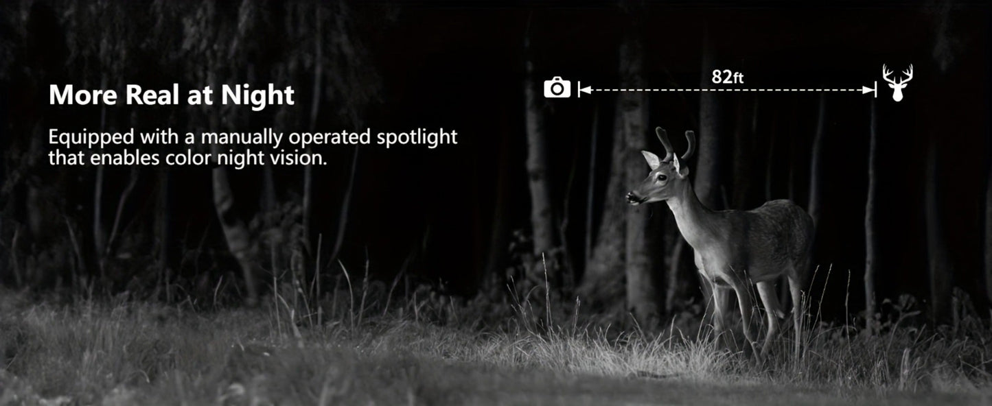 Solar Powered 4G Trail Camera 4K Live View 0.2s Trigger Speed 120° Wide Angle 850nm Night Vision No WiFi Needed Cellular Hunting Wildlife Game Camera with Remote Phone Access