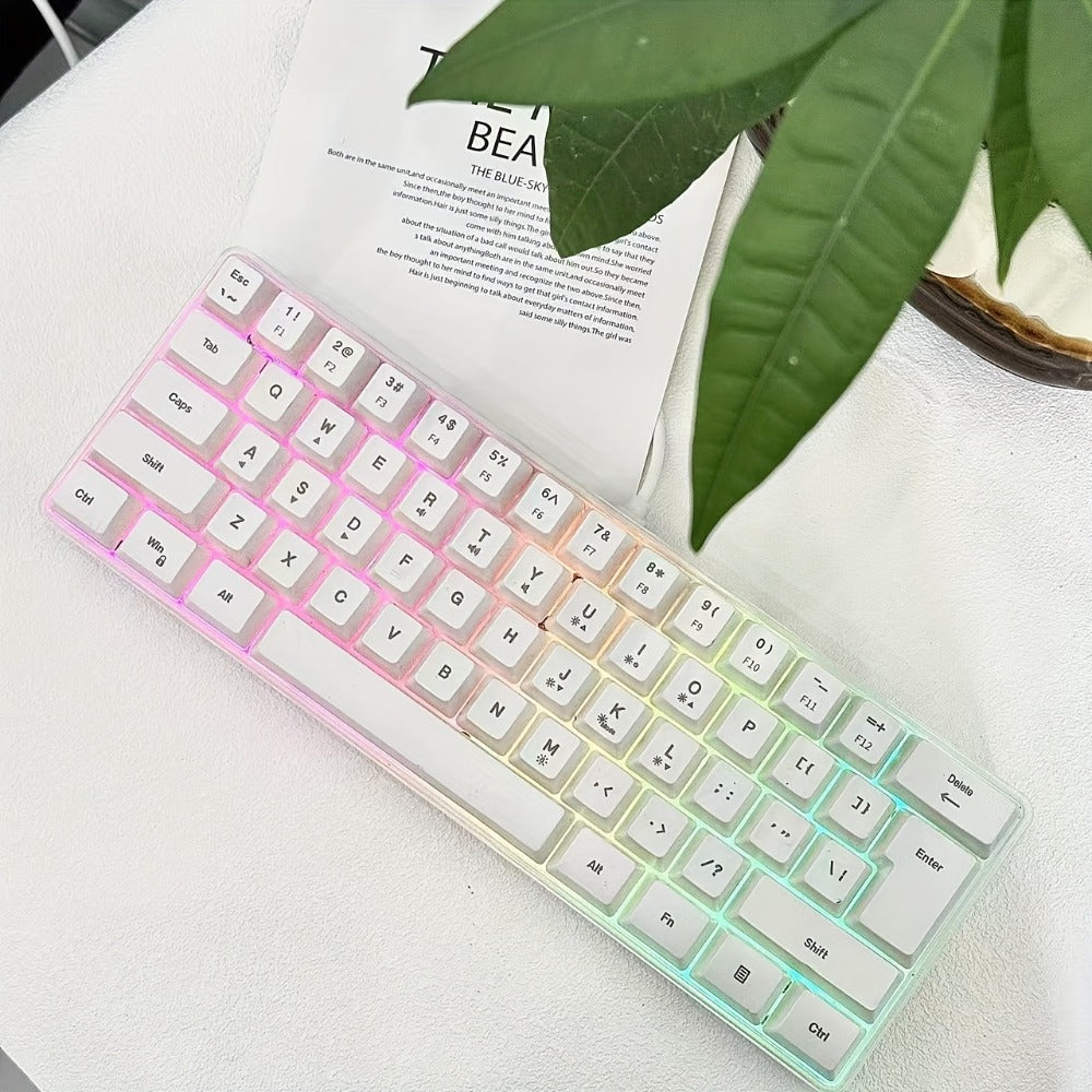 Compact Wired Gaming Keyboard in 61-Key and 68-Key Layouts with Ten Color and Mouse Options