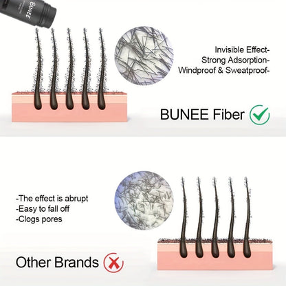 27.5-Gram Hair Fiber Powder in Seven Shades from Black and Brown to Blonde, Auburn and Gray