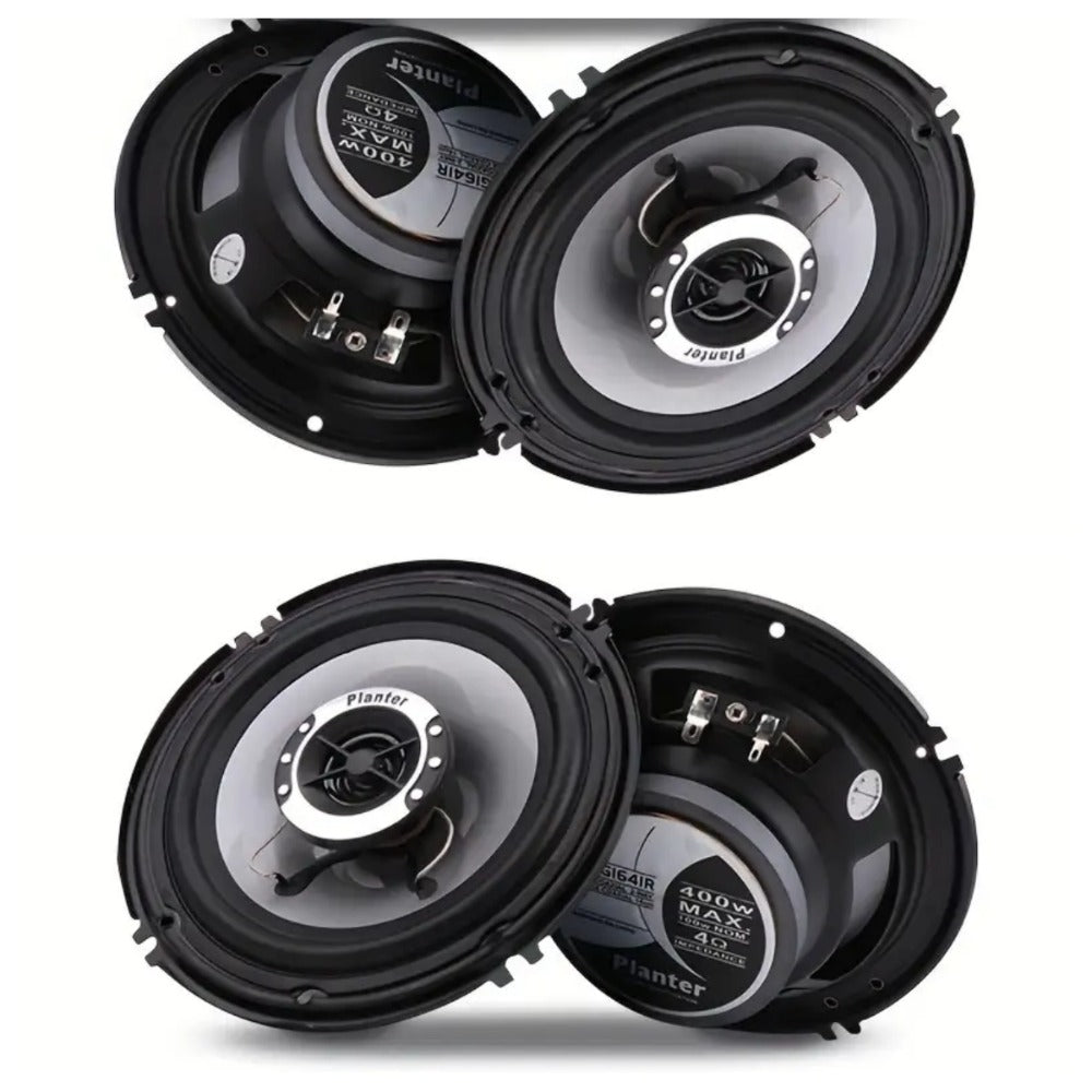 6.5 Inch 400W Car Coaxial Speakers HiFi Full Range – Rubber Edge, Strong Magnet, Universal Fit for Ford Chevy Toyota Honda, 2-Pack or 4-Pack Door Speakers