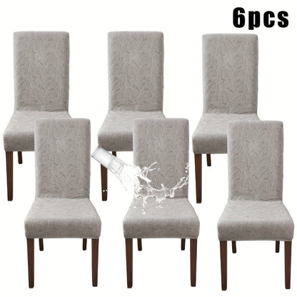 Stretch Dining Chair Covers Set of 4/6 - Plant Print Slipcovers for Dining Room Kitchen Chairs, Elastic Parsons Chair Protector, Home Decor
