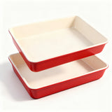 2-piece rectangular deep baking pan set