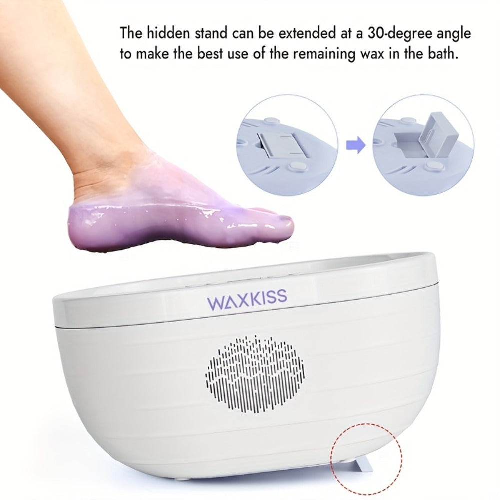 Paraffin Wax Machine for Hands and Feet Large Capacity — WAXKISS PWH-3000A 101oz Home Spa Wax Warmer Kit for Deep Moisturizing, Dry Skin, Cracked Heels & Arthritis Joint Relief, US Plug (Black/White)