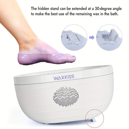 Paraffin Wax Machine for Hands and Feet Large Capacity — WAXKISS PWH-3000A 101oz Home Spa Wax Warmer Kit for Deep Moisturizing, Dry Skin, Cracked Heels & Arthritis Joint Relief, US Plug (Black/White)