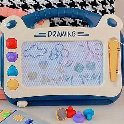 Kids Drawing Board with 4 Stamps 4 Holders and 1 Pen Educational Doodle Board Toy for Boys Girls Toddlers Learning Art Table Desk Birthday Gift
