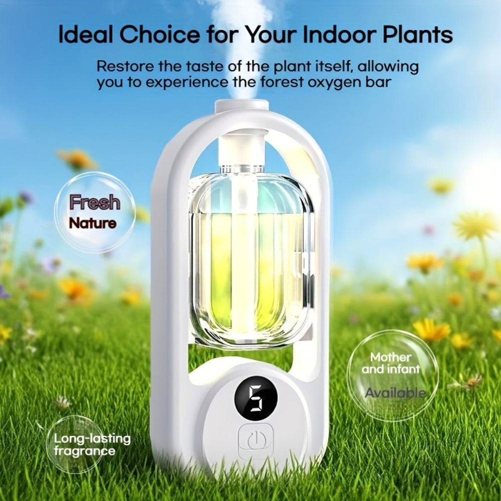 USB Essential Oil Diffuser with Five-Level Display, Multicolor Light and One-, Three- or Five-Bottle Bundles