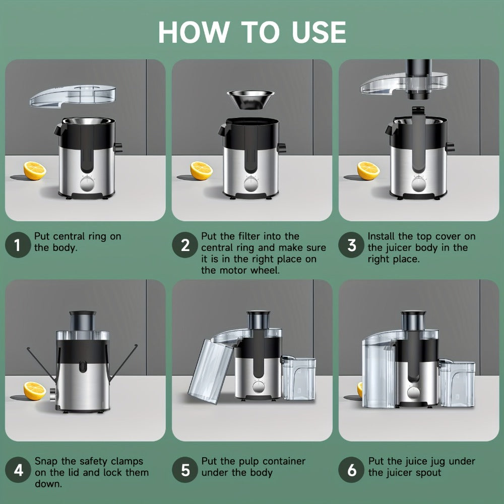 Two-Option Centrifugal Juicer Listing with Distinct Ordinary Paragraph and Juicer Body Mappings