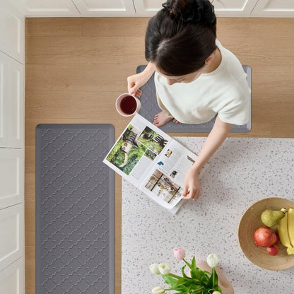 Kitchen Mat Set, 2-Piece Cushioned Standing Mats in Four Colors with 17.3x29 and 17.3x47 or 17.3x59-Inch Pairings