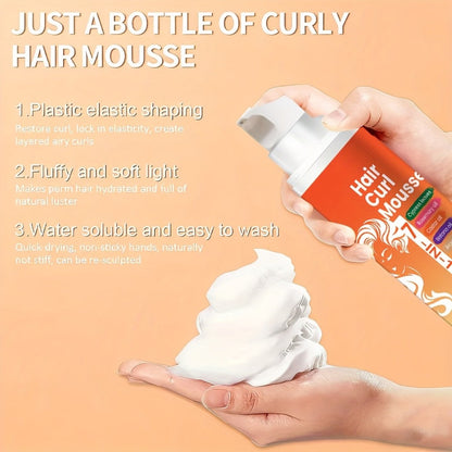6.76 oz Seven-in-One Curl Mousse with Rosemary, Castor and Coconut Oils for Wavy or Curly Hair