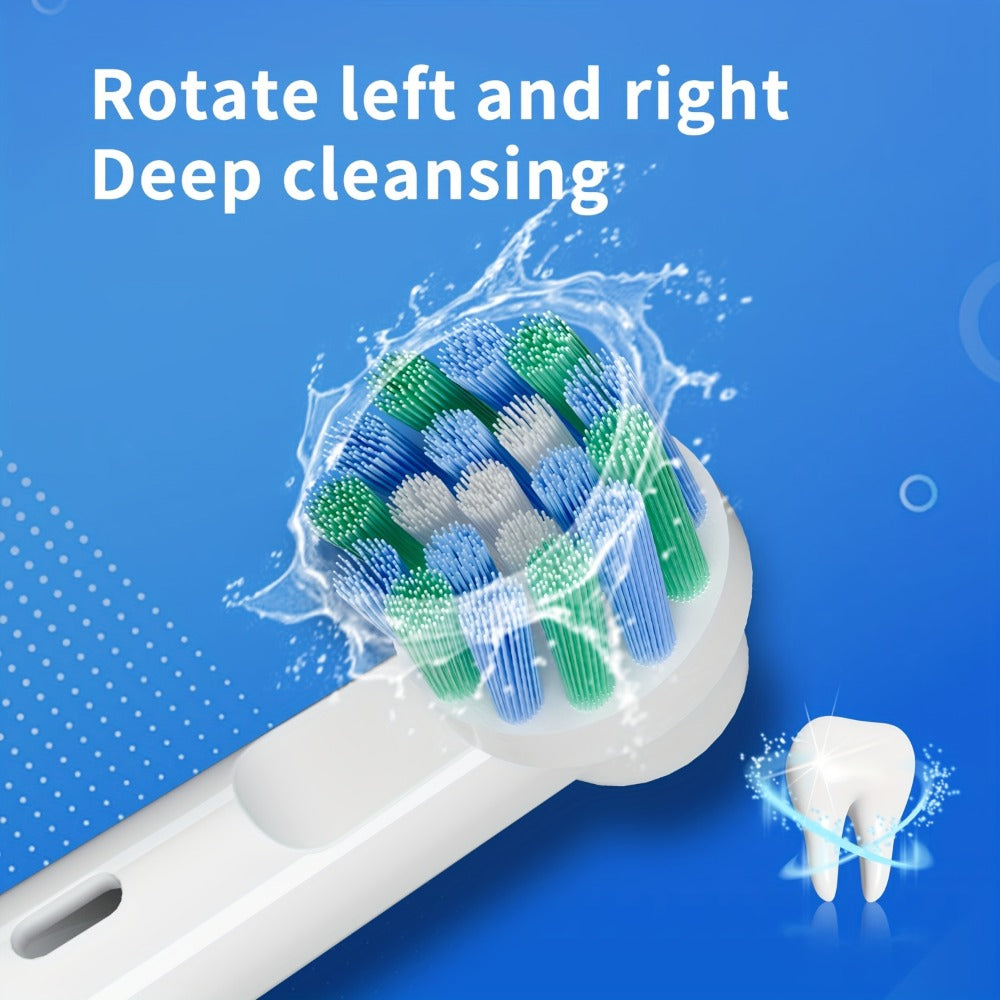 Electric Toothbrush with Eight Round Brush Heads, Three Modes, Induction Charging, IPX7 Rating and Travel Case