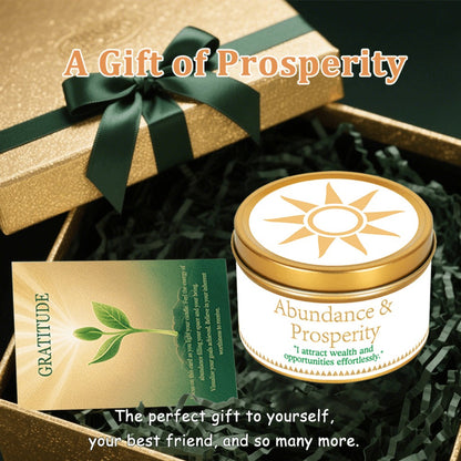 Crystal-Style Tin Candle with Eleven Intention Labels and One- or Two-Piece Checkout Options