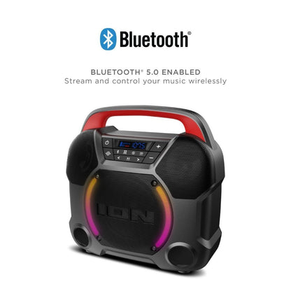 Portable Bluetooth Speaker ION Pathfinder Go 65W with Bluetooth 5.0, 15-Hour Battery, LED, FM and App Control