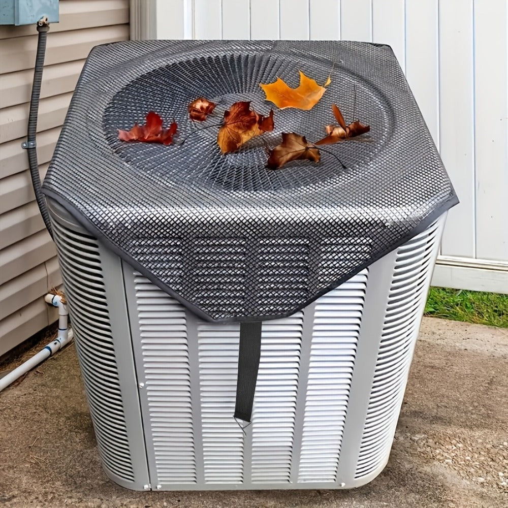 Outdoor AC Cover Premium Waterproof Windproof | Super Durable Air Conditioner Protector with Breathable PVC Mesh Ventilation – Dust & Cold Air Barrier for Condenser Units