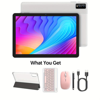 Android Tablet 10-Inch 2-in-1 with Android 14, 8GB Total RAM, 32GB Internal Storage and Keyboard Options