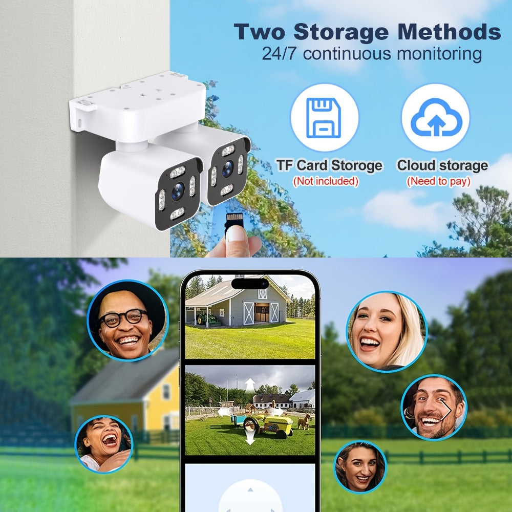 5MP Dual Lens PTZ WiFi Security Camera 360° with AI Motion Detection – Xparkin Full Color Night Vision, Sound & Motion Alerts, Easy Install for Home, Hotel & Commercial Use